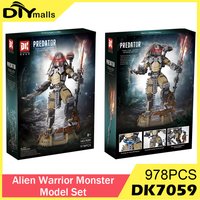 1set DK7059 978PCS MOC Bricks Alien Warrior Monster Model Set Building Blocks Creative Assembled Ornament Joint Mobility DIY Toy