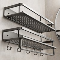 bathroom rack bathroom shelf toilet space aluminum hanging rack bathroom organizer hang on the wall