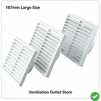 New 187mm Vent Wall and Ceiling Vents Exhaust Grille Covers Plastic Vents HVAC Accessories Multiple Sizes Available