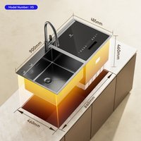 Large Capacity Smart Dishwasher Machine Stainless Steel with Disinfection Drying Drawer for Household Use Electric Power Source