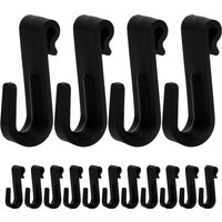 20Pcs Plastic Mesh Hooks Over The Door Hooks for Bathroom Kitchen Organization Z-Shaped Single Hanger Hook White Stylish Design