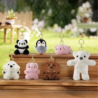 Officially licensed cute puppy plush mini doll keychain accessory as a small gift for students, backpack hanger decoration