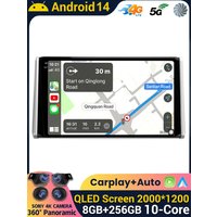 Android 15 Carplay Auto Car Radio For Toyota RAV4 XA50 2018 2019 2020 GPS Navigation Multimedia Video Player 4G WIFI 360 Camera