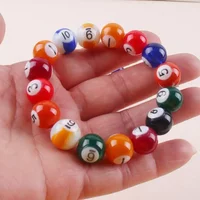 High Quality Glass Billiards Bracelet Elastic Rope Trendy Jewelry Couple Bracelet Wear Resistant Creative Chinese Eight Ball