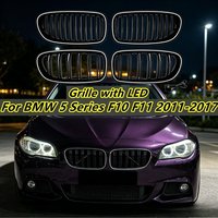 Car Front LED Kidney Grille Front Bumper Light Racing Grill For BMW 5 Series F10 F11 F18 520d 530d 540i 2010-2017 Led Grille