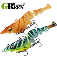 63mm/80mm/100mm Long casting Shrimp Hard lure Swimbait VIB Sinking Wobbler Hooks for Pike Walleye BassArtificial Baits