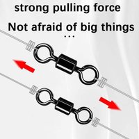 High Carbon Steel Fishing Bearing Rolling Swivel Solid Ring LB Lures Connector 1-14 Size Fishing Tackle Accessories Fish Tool