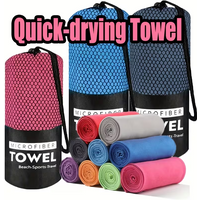 Super Soft Quick Drying Microfiber Towel Lightweight Super Absorbent for Sports Camping Gym Swimming Yoga Beach