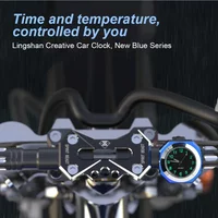 Waterproof Luminous Motorcycle Handlebar Clock - Universal Chrome Temp Gauge with Thermometer, Moto Accessories Universal