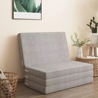 2026 hot sell Gray four-fold mattress, office home camping portable memory sponge folding mattress
