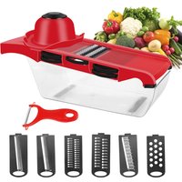 HILIFE Multi-function Fruit Cutter Grater 6 Blades Slicer Cooking Tool Sets Vegetable Mandoline Slicer Kitchen Gadget