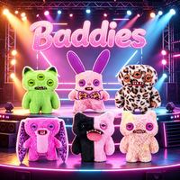 22cm Original Fuggler Baddies Plush Toy Funny Monster Doll Soft Stuffed Animal with Teeth Ugly Cute Birthday Gift for Kids
