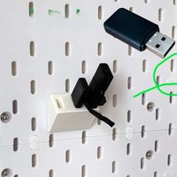 Skadis Pegboard USB Flash Drive Holder Wall Mount U Disk Storage Organizer Office Desktop Digital Gadget Space Saving Rack