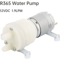 1Piece R365 Micro Water Pump Motor DC 12V Self Priming Pump Silent Electric Diaphragm Pump Motor Large Flow 1.5-1.9L/Min
