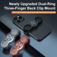 Upgrade Triple Finger Ring Phone Holder Foldable Rotatable 360 Metal Detachable Stand Compatible Most Phones for Handheld Snap-o