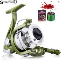 Sougayilang Spinning Fishing Reel 1000-4000 Series 5.2:1 Gear Ratio and 12BB Left and Right Hand Swap for Lure Fishing Pesca