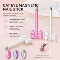 3D Printed Bow Cat Eye Magnetic Wand - Glass Bead Magnet Nail Art Tool for Cat Eye Gel
