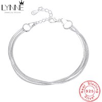 Hot Sale Sexy Beach Multilayer Snake Bones Anklets Foot Chain 925 Sterling Silver Foot Anklet Bracelet For Fashion Women Jewelry