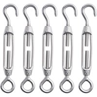 1/5pcs M4 Stainless Steel Adjust Chain Rigging Hooks & Eye Turnbuckle Wire Rope Tension Device Line Oc Type Wire Rope Tension