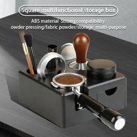 Square Italian coffee powder holder set, fabric powder dispenser base, multifunctional storage handle rack, household use