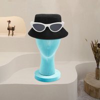 Green/ Beige/Pink/Black/Blue Female Mannequin Head Velvet Mannequin Head Wig Display Model Display Stand for Jewelry Hat