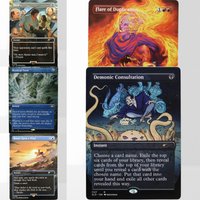 Blue Farm Instants Artifacts Enchantments TCG Cards for magical proxy Ad Nauseam Demonic Consultation Into the Flood Maw