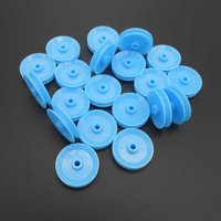 20Pcs 29MM Plastic Pulley Wheel Small Concave Flywheel Toy Wheels Bore Aperture 4A 3.9MM 4MM Shaft Tight Fit Blue Red DIY Model