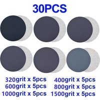 30Pcs Sanding Discs Pads Set Hook And Loop 3inch Sanding Discs 75mm Wet/Dry Sandpaper 320-1500 Grit Grinding Polishing Tool