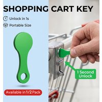 1/2Pcs Universal Shopping Cart Trolley Unlocker Key Portable Metal Token Keychain Supermarket Daily Household Accessories
