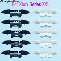 10 Pieces for Xbox Series X/S Controller Black and White RB LB Bumper Trigger & Middle Bar Bracket Replacement Repair Parts