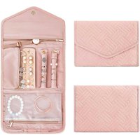 Foldable Portable Travel Jewelry Bag For Necklace Earrings Rings Jewelry Case Organizer Journey Storage Bags For Women C