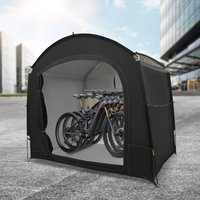Fahrrad-Aufbewahrungszelt, wasserdichter Fahrradunterstand, großes Fassungsvermögen für 3–4 Fahrräder, tragbarer Outdoor-Lagerschuppen, 210D Oxford-Stoffzelt mit Fiberglasrahmen, UV-beständig,