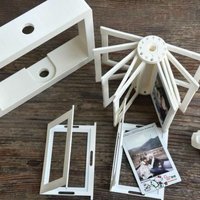 1PC Plastic Rotatable Photo Frame Kpop Photocard Holder Idol Picture Frame Display Stand Desk Accessory Room Desktop Decor