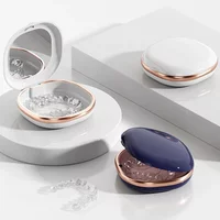 Braces Orthodontic Case Portable Mouth Guard Case Night Denture Holder with Lid Teeth Aligner Slim Braces Box Orthodontic Suppli