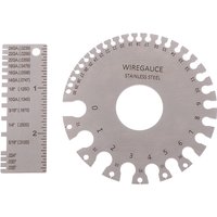 0-36 Round AWG SWG Wire Gauge Thickness Ruler Gauge Diameter Stainless Steel Measurer Tool Welding Inspection Wire Gauge