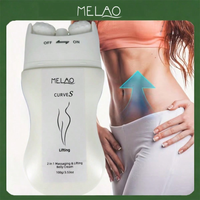 MELAO CURVES Lifting Belly Cream 100g with Massage Device, for Tummy Tightening, Skin Firming, Postpartum Care