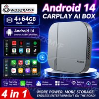 4G+64G/2G+32G Android Smart AI Box Bezprzewodowy CarPlay Android Auto TV Box do Youtube Netflix dla VW Nissan Toyota Hyundai Ford
