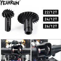 YEAHRUN 22/12T 24/12T 26/12T Steel Overdrive Underdrive Helical Gear for 1/18 RC Crawler Axial TRX4M Upgrade Accessories