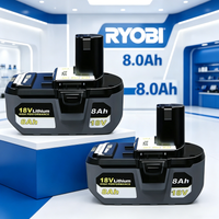 100% RYOBI Original P108 18V 6.Ah One+ Li-ion Power Tools P104 P107 RB18L50 RB18L20 P108 P109 High Capacity Rechargeable Battery