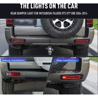 For Mitsubishi Pajero V73 V77 V88 2004-2014 Left Right LED Car Rear Bumper Reflector Light Rear Fog Lights Stop Lamp Accessories