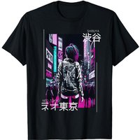 Neo Tokyo Shibuya Cyberpunk Japanese Aesthtic Vaporwave T-Shirt