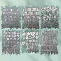 Collection of Classic Letters Metal Cutting Dies for DIY Scrapbooking Paper Cards Decorative Crafts Embossing