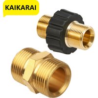 Pressure Washer Adapter Set M22-14mm Male Fitting to M22-14mm Male Swivel Pressure Washer Hose Thread Kit Copper Adaptor