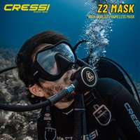Cressi Adult Frameless Diving Mask - Wide View Mono Lens - Low Internal Volume - Soft Silicone Skirt - Z2: Designed in Italy