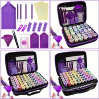 Diamond Painting Suitcase Tool Kit DIY Mosaic Embroidery Art Accessories with Tray Pen Wax Putty Storage Container Accessory Set