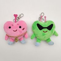 Kawaii Kpop Leather Heart Toy Keychain Girl Heart Keychain Bag Backpack Pendant Accessories Gift Fan Christmas Gift