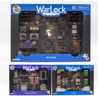 Wizkids Warlock Tiles Kitchen Doors & Archways Tavern Action Figures Warlock Fort Model Desktop Ornaments Collectible Toys Gifts
