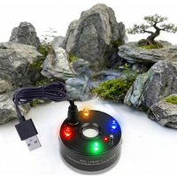 5V USB Mist Maker Fogger Colorful Lights with LED Fogger Atomization Film Atomizer Sheet Oscillating for Indoor Fountain Garden