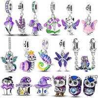 Charm 925 Sterling Silver Tulip Butterfly Chameleon Pendant Beads Fit Original 925 Bracelet for Women DIY Jewelry Making Gift