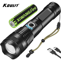 USB Rechargeable LED Flashlights High Lumens Super Bright Tactical Handheld Flash Light Zoomable,Waterproof Emergency Lantern